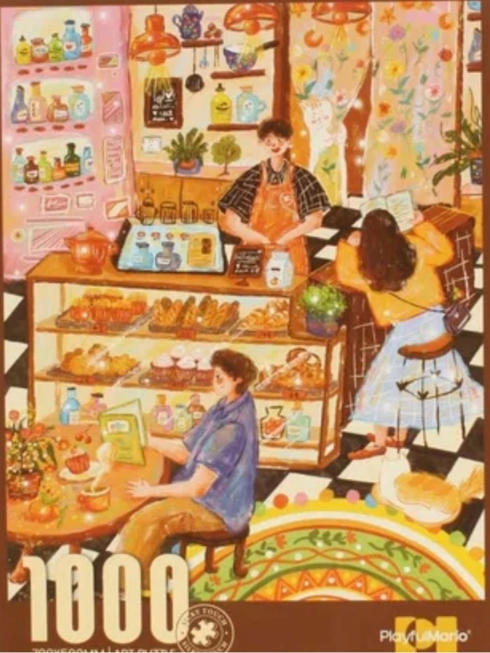 Colorful Cafe Art Puzzle - Multicolor
